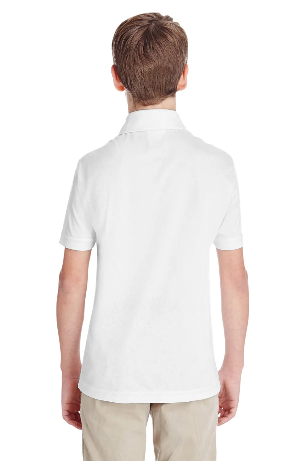 Team 365 Youth Zone Performance Moisture Wicking Short Sleeve Polo Shirt - White