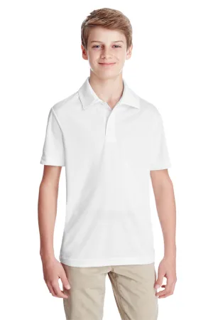Team 365 Youth Zone Performance Moisture Wicking Short Sleeve Polo Shirt - White