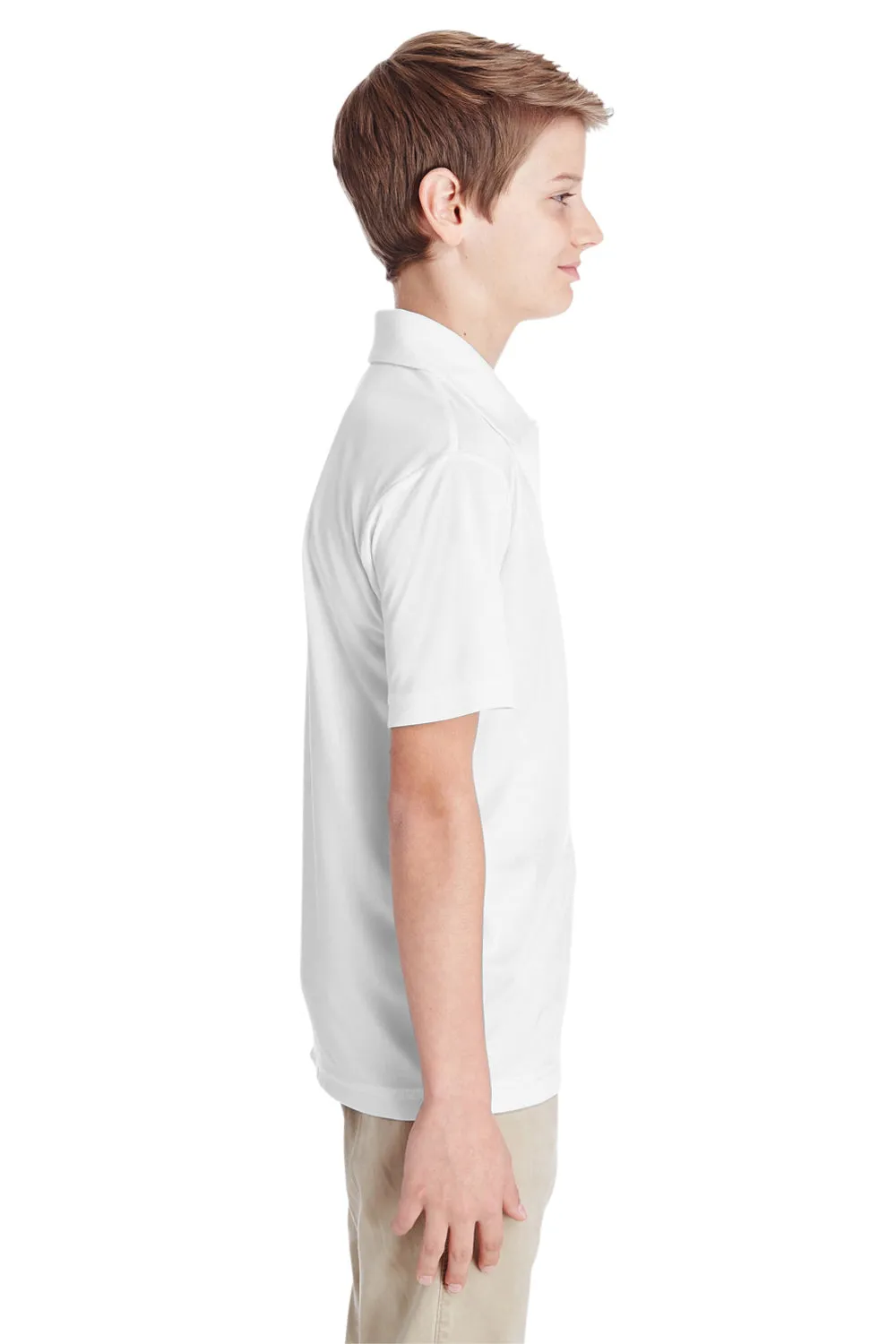 Team 365 Youth Zone Performance Moisture Wicking Short Sleeve Polo Shirt - White