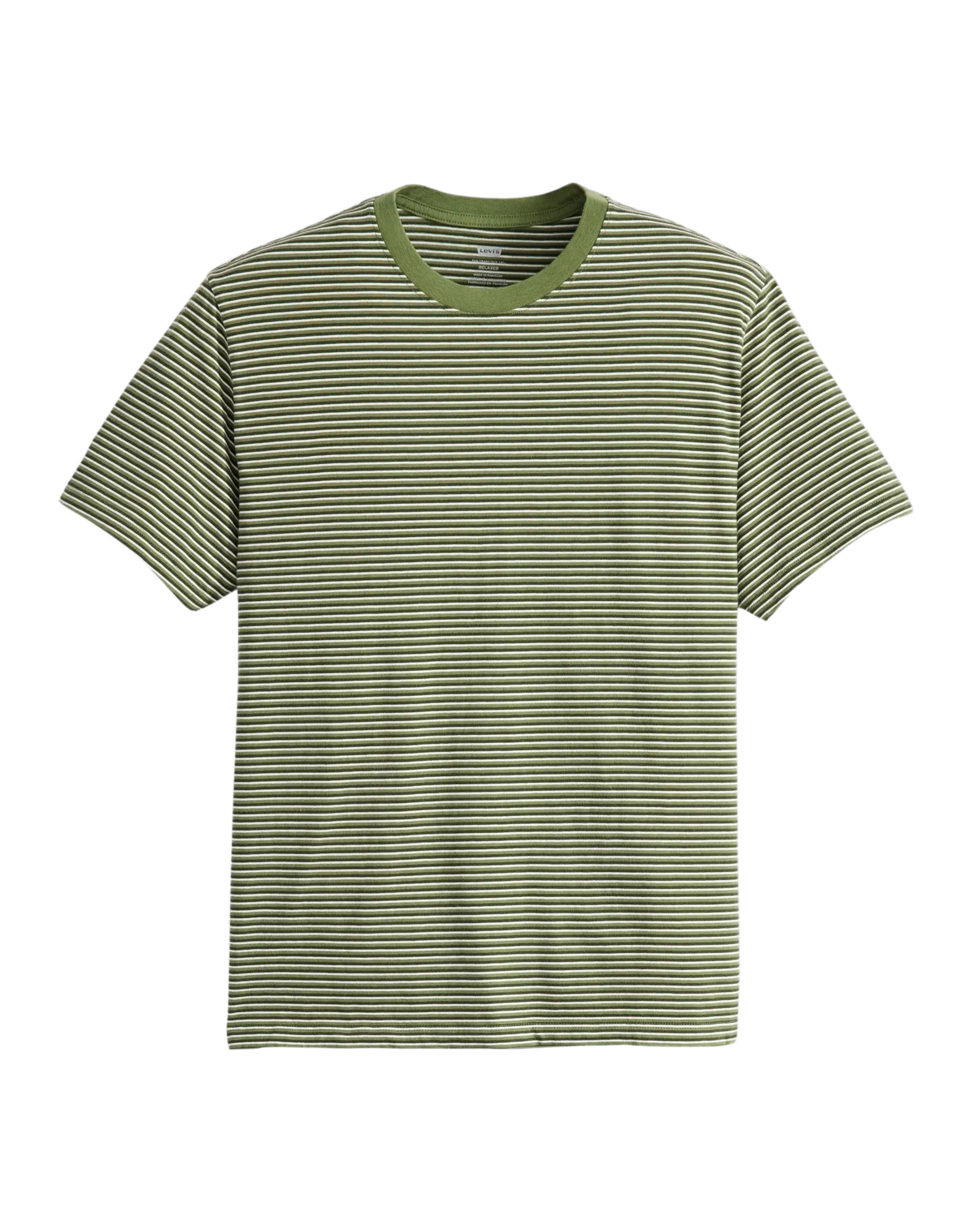 The Essential T-Shirt in Vent Stripe Vineyard Green