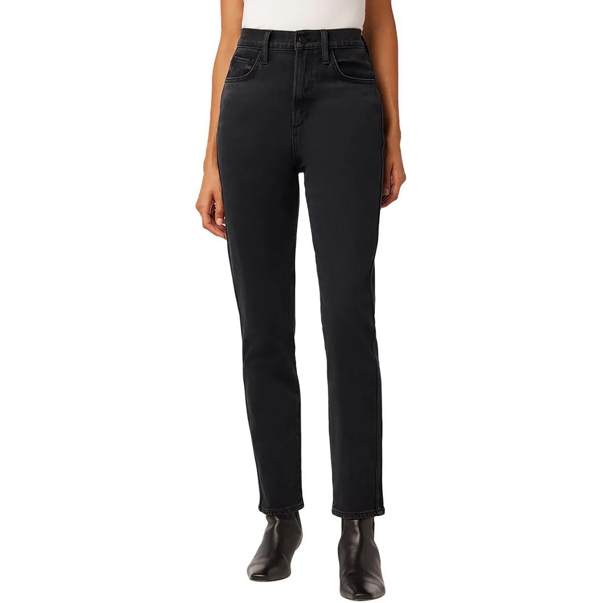The Raine Womens High Rise Ankle Straight Leg Jeans