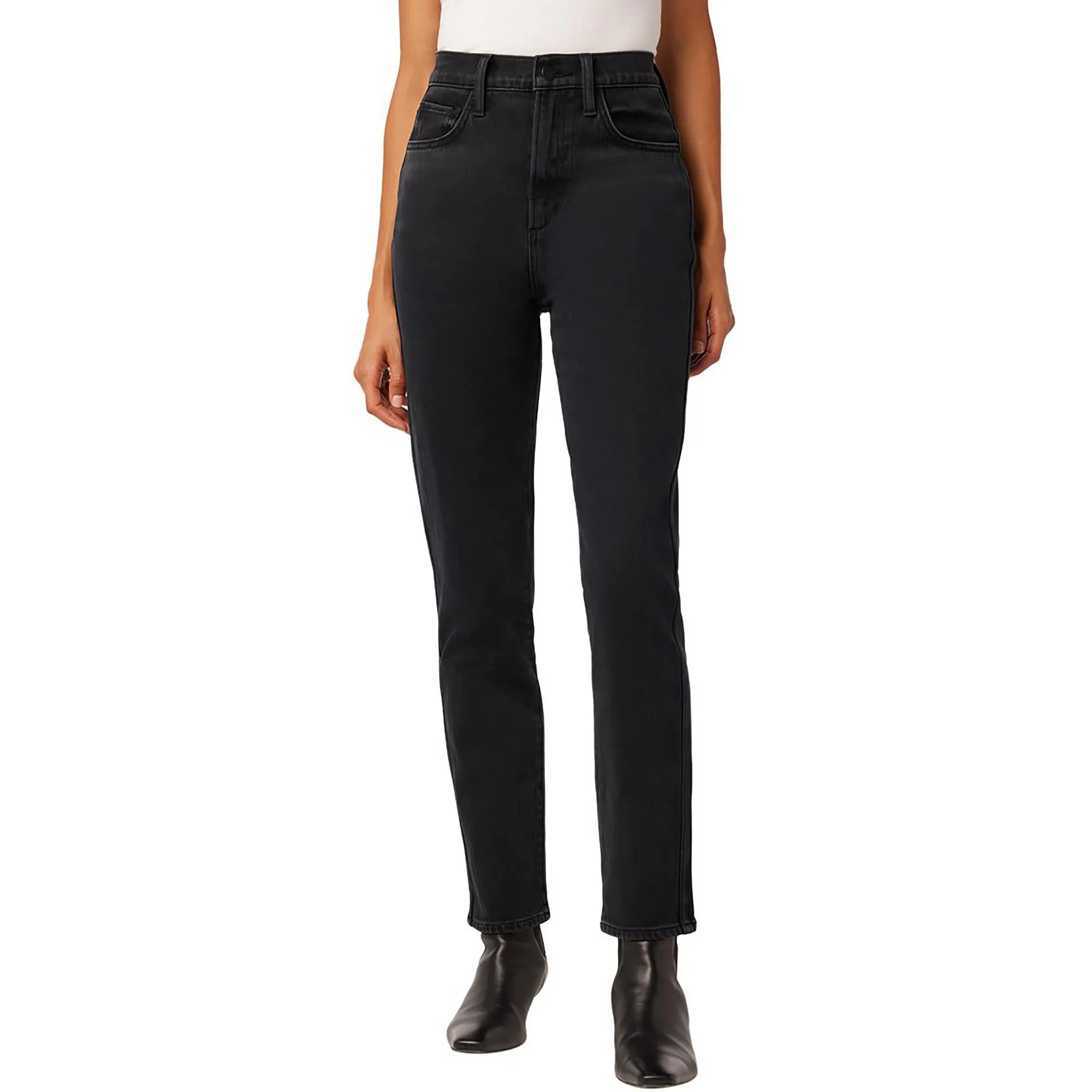 The Raine Womens High Rise Ankle Straight Leg Jeans
