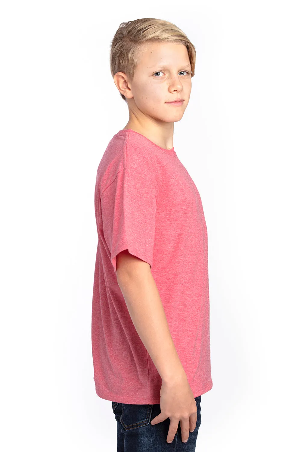 Threadfast Apparel Youth Ultimate Short Sleeve Crewneck T-Shirt - Heather Red