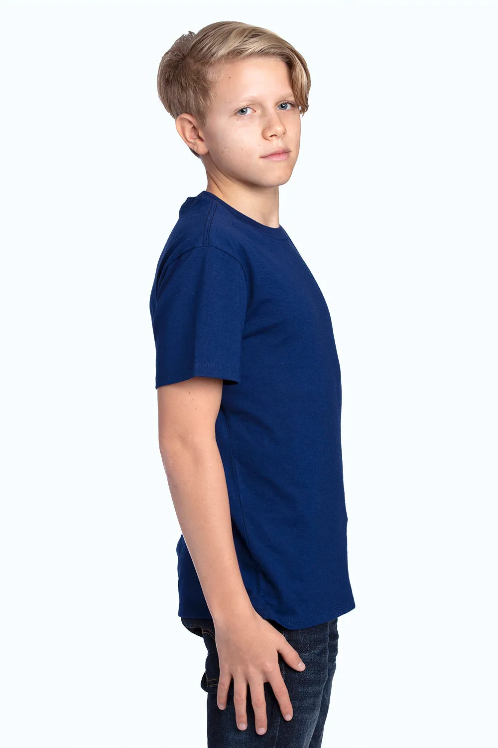 Threadfast Apparel Youth Ultimate Short Sleeve Crewneck T-Shirt - Navy Blue