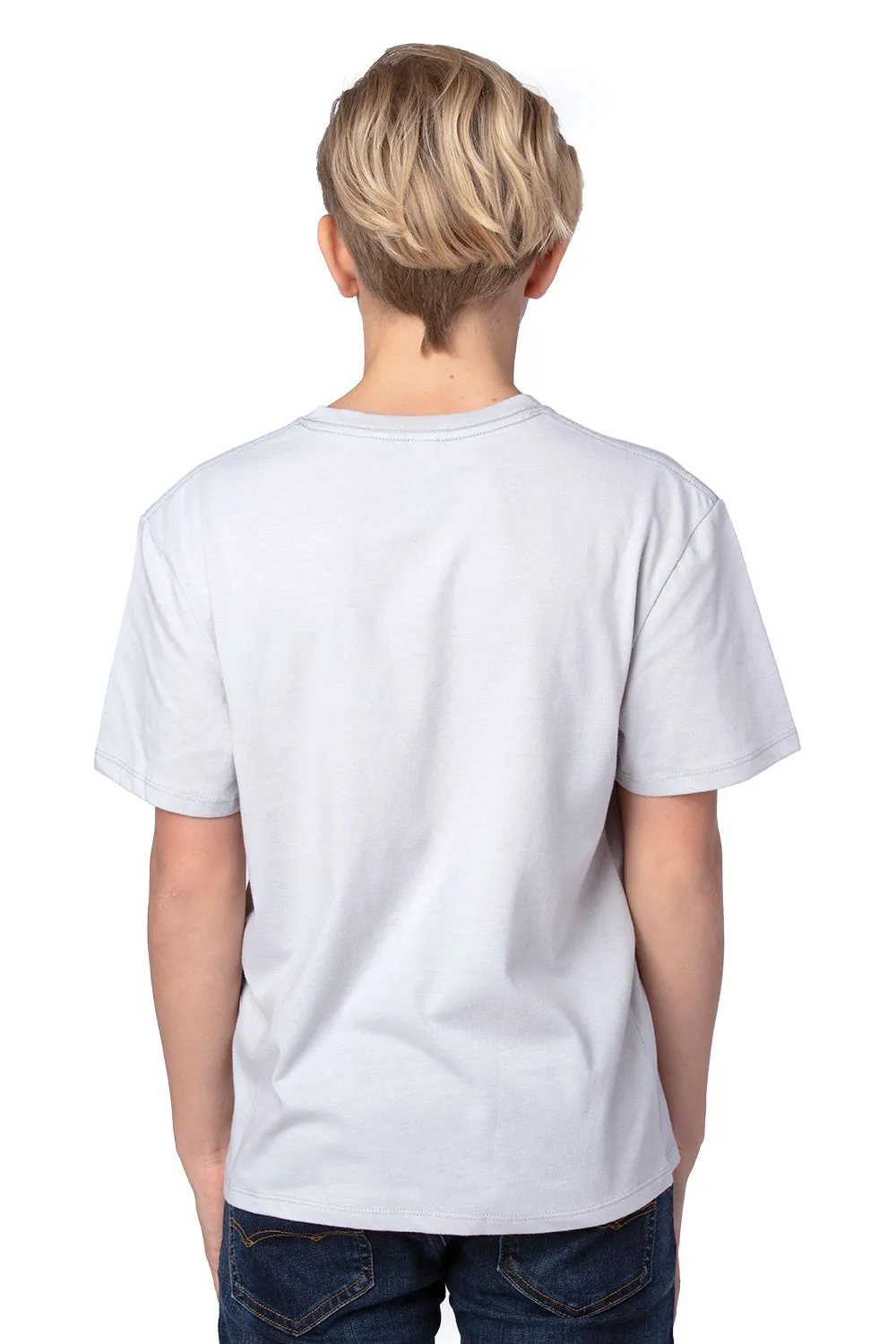 Threadfast Apparel Youth Ultimate Short Sleeve Crewneck T-Shirt - Silver Grey