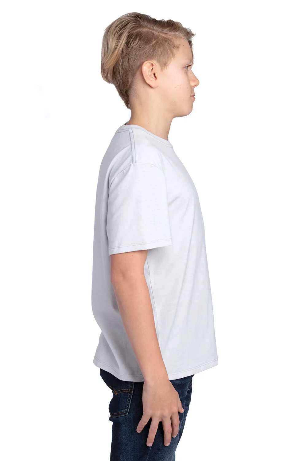 Threadfast Apparel Youth Ultimate Short Sleeve Crewneck T-Shirt - Silver Grey