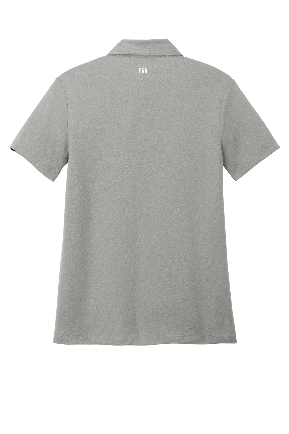 TravisMathew Womens Coto Performance Wrinkle Resistant Short Sleeve Polo Shirt - Heather Quiet Shade Grey