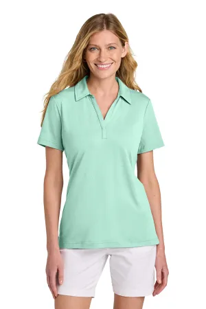 TravisMathew Womens Glenview Wrinkle Resistant Short Sleeve Polo Shirt - Mint Green