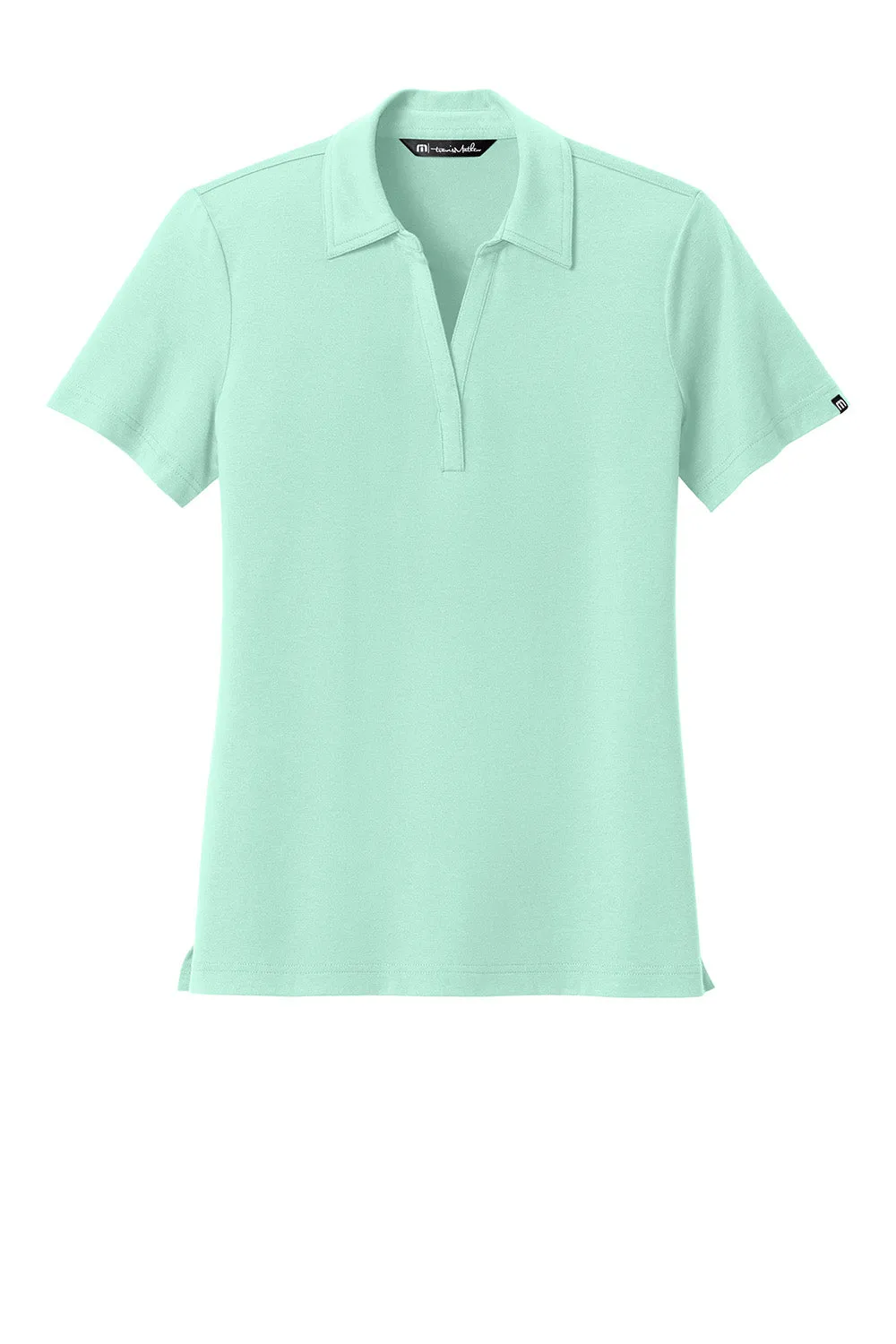 TravisMathew Womens Glenview Wrinkle Resistant Short Sleeve Polo Shirt - Mint Green