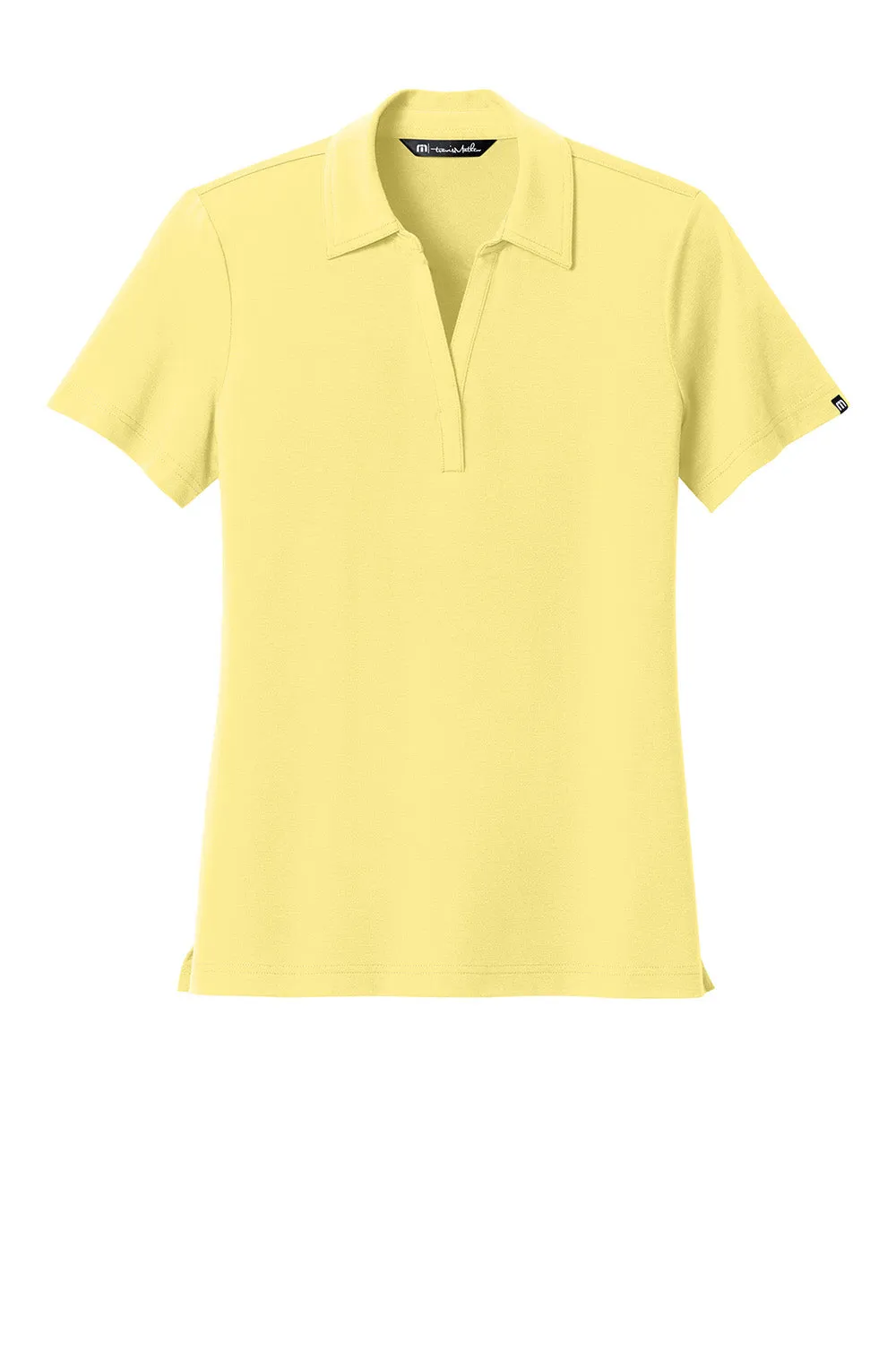 TravisMathew Womens Glenview Wrinkle Resistant Short Sleeve Polo Shirt - Pale Yellow