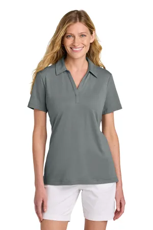 TravisMathew Womens Glenview Wrinkle Resistant Short Sleeve Polo Shirt - Quiet Shade Grey