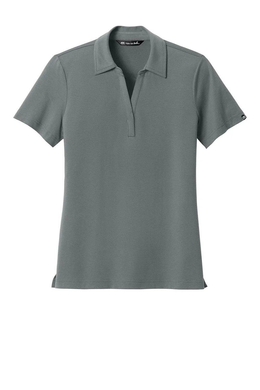TravisMathew Womens Glenview Wrinkle Resistant Short Sleeve Polo Shirt - Quiet Shade Grey