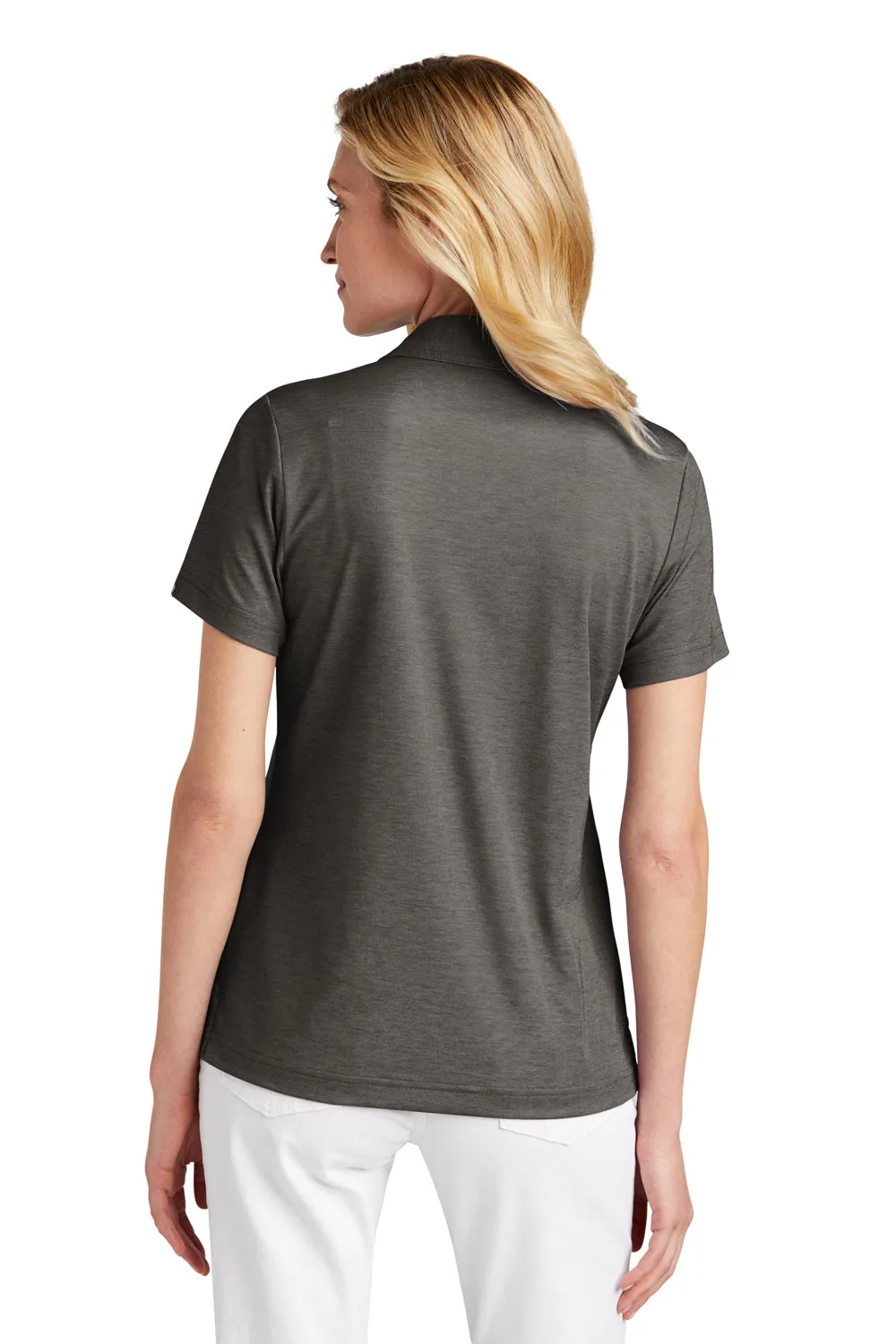 TravisMathew Womens Oceanside Moisture Wicking Short Sleeve Polo Shirt - Heather Black