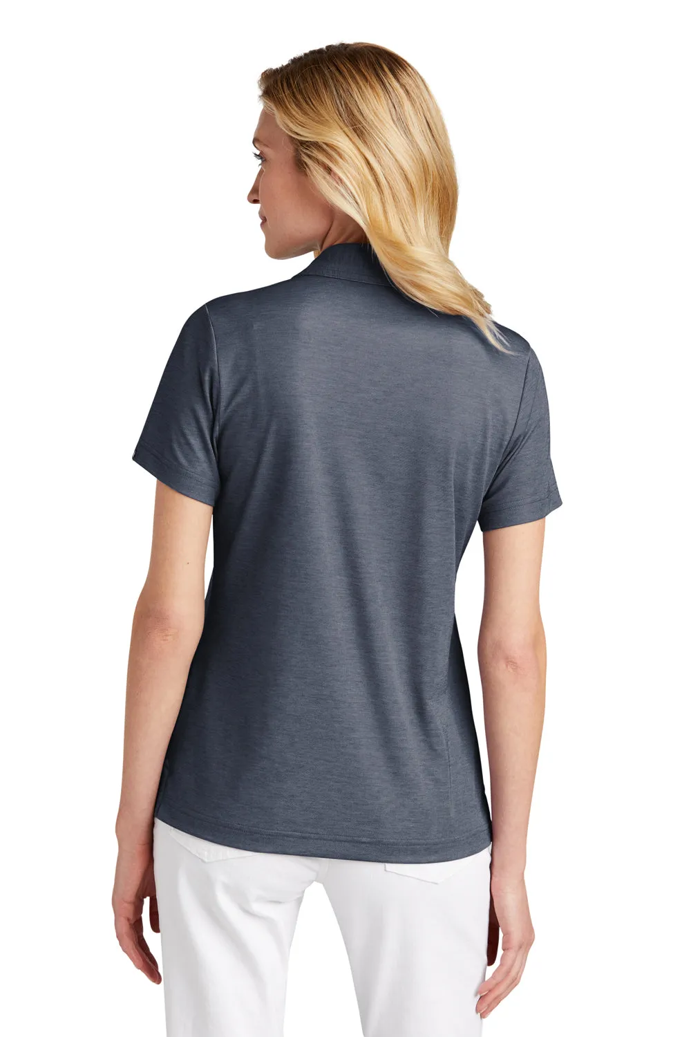 TravisMathew Womens Oceanside Moisture Wicking Short Sleeve Polo Shirt - Heather Blue Nights