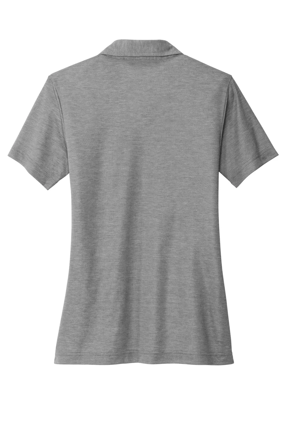 TravisMathew Womens Oceanside Moisture Wicking Short Sleeve Polo Shirt - Heather Quiet Shade Grey