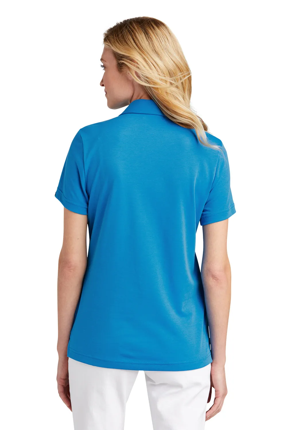 TravisMathew Womens Oceanside Wrinkle Resistant Short Sleeve Polo Shirt - Classic Blue