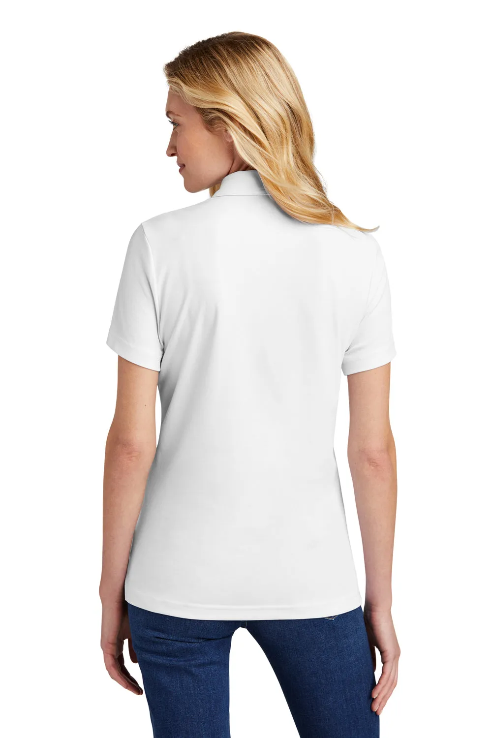 TravisMathew Womens Oceanside Wrinkle Resistant Short Sleeve Polo Shirt - White