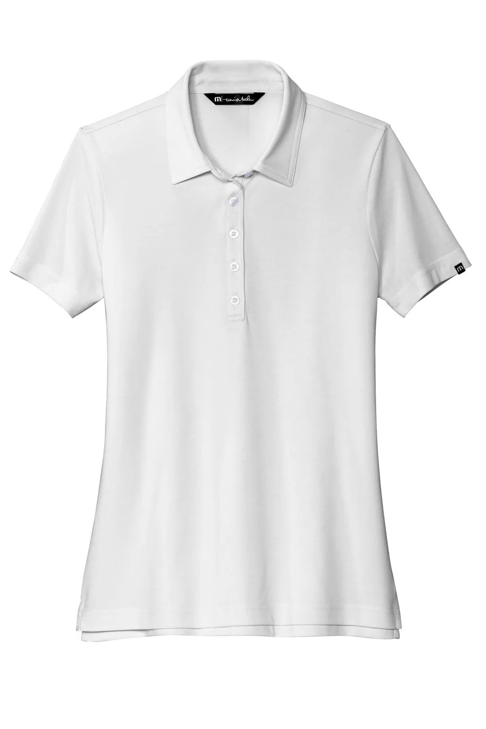 TravisMathew Womens Oceanside Wrinkle Resistant Short Sleeve Polo Shirt - White
