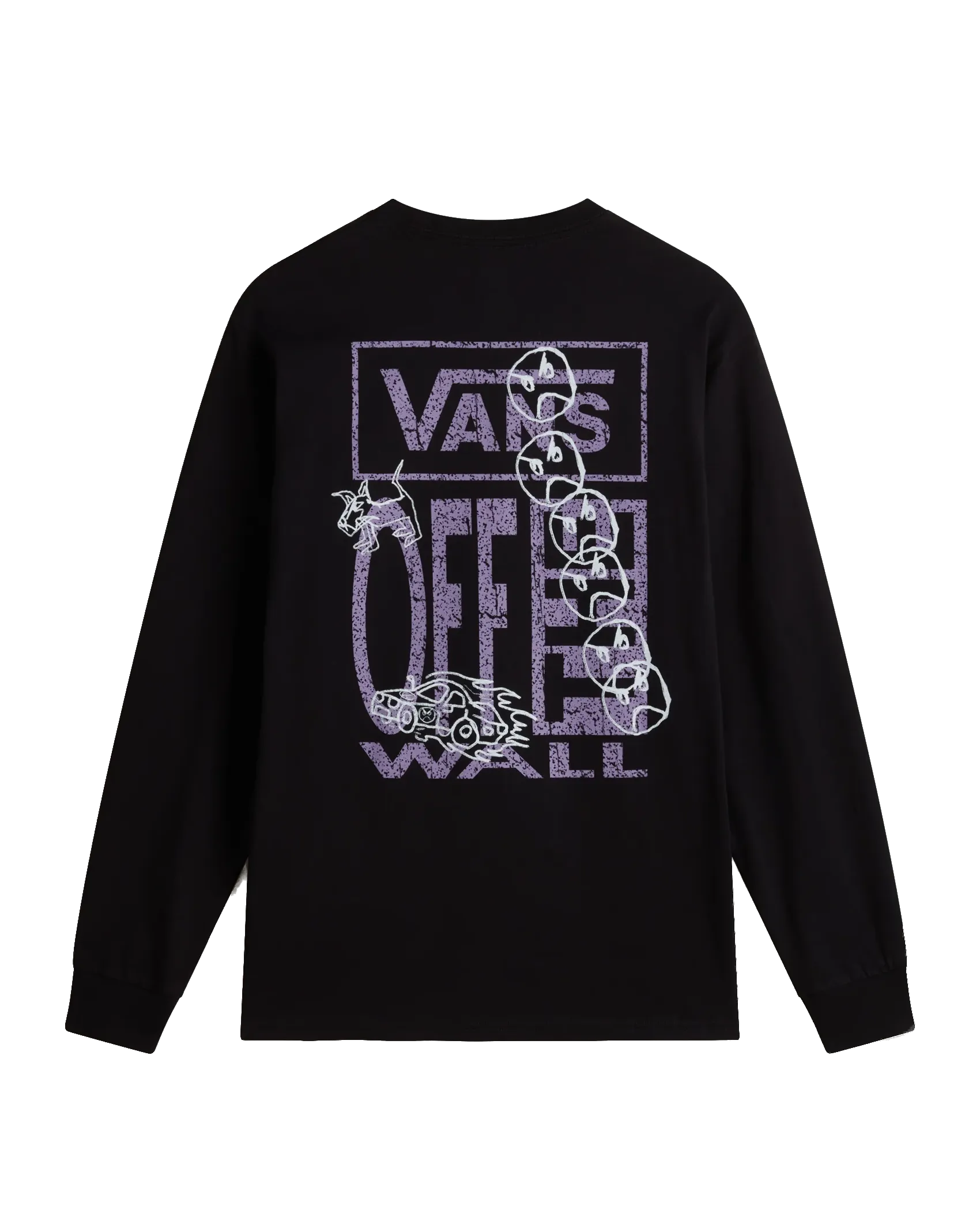 Try Hard Long Sleeve T-Shirt in Black