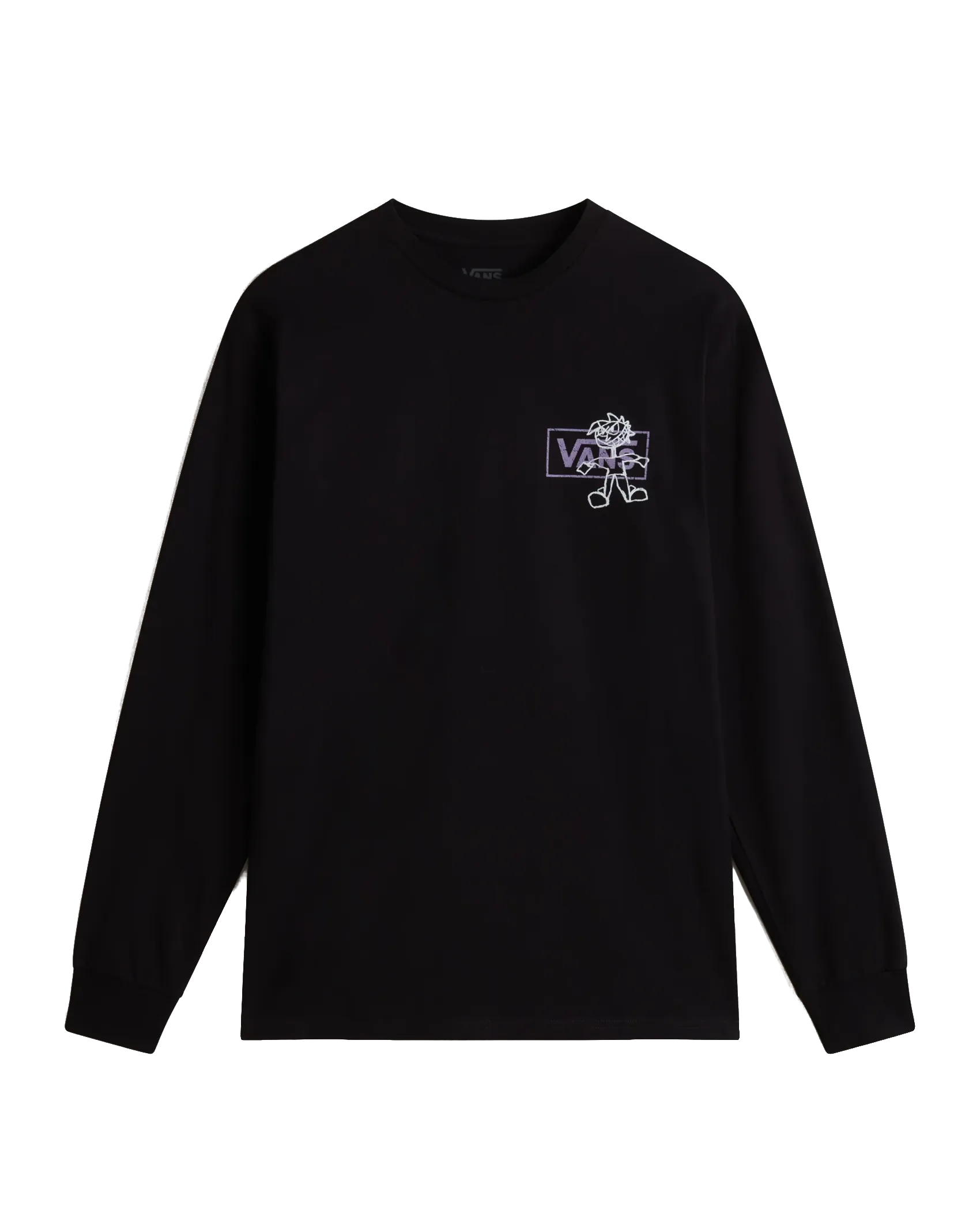 Try Hard Long Sleeve T-Shirt in Black