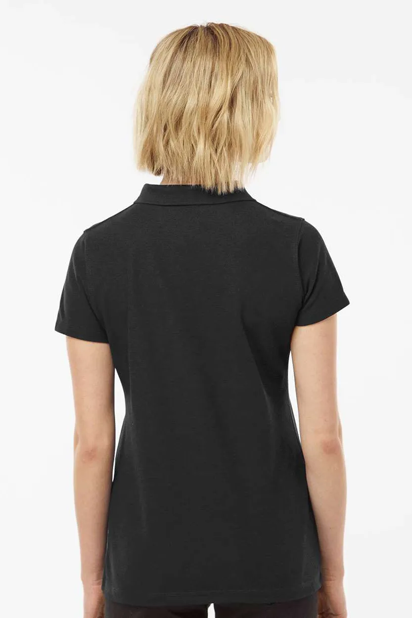 Tultex Womens Sport Short Sleeve Polo Shirt - Black