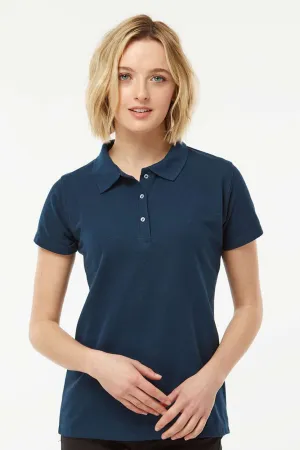 Tultex Womens Sport Short Sleeve Polo Shirt - Navy Blue