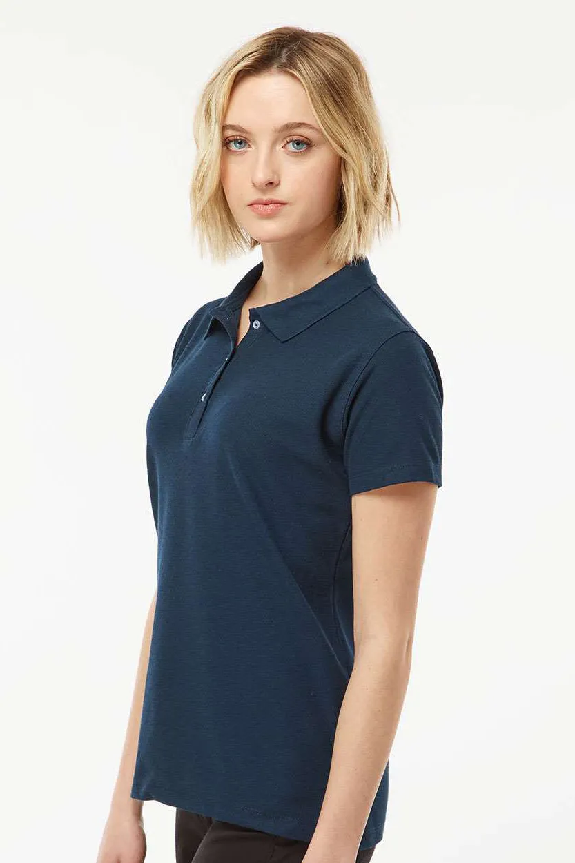 Tultex Womens Sport Short Sleeve Polo Shirt - Navy Blue
