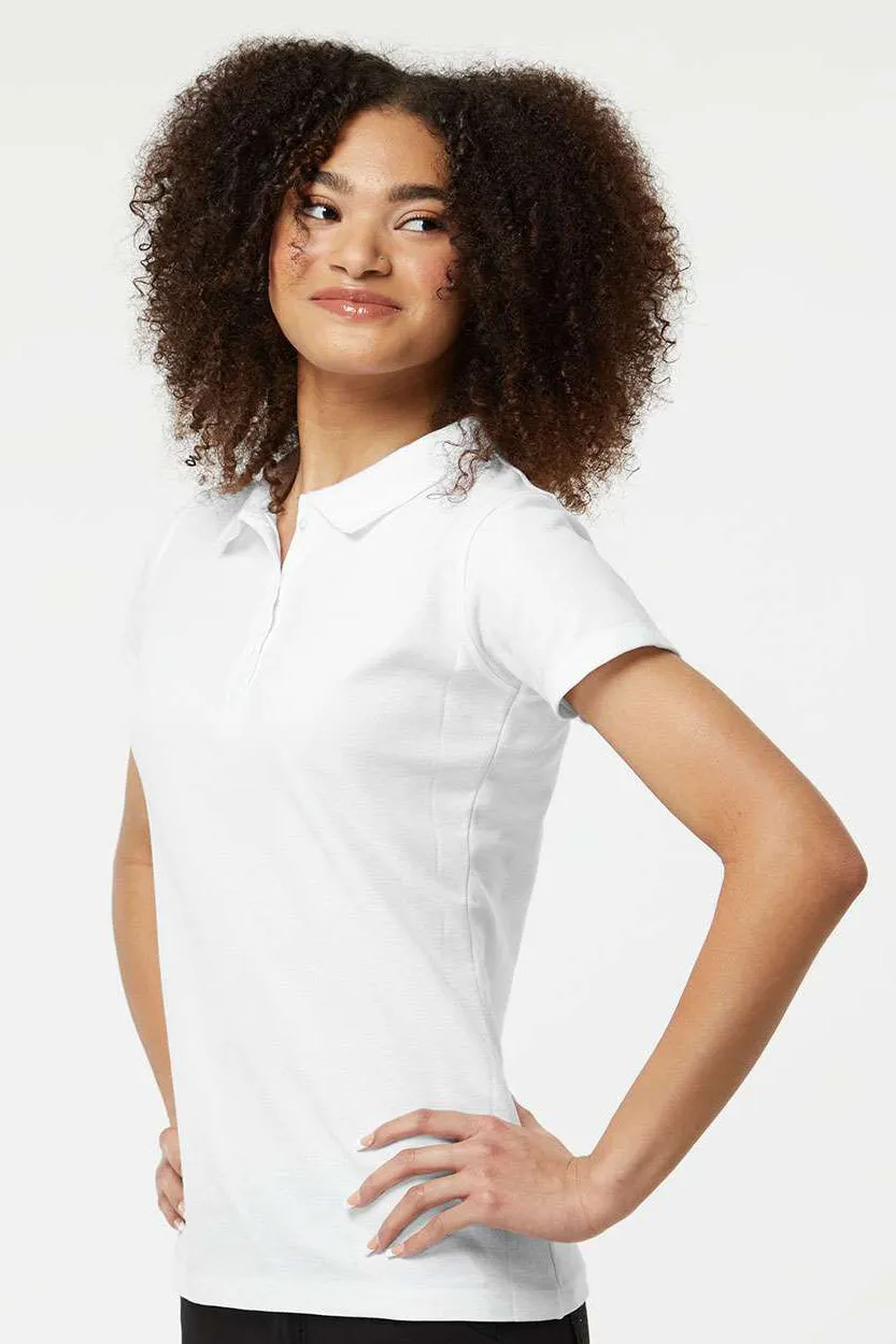 Tultex Womens Sport Short Sleeve Polo Shirt - White
