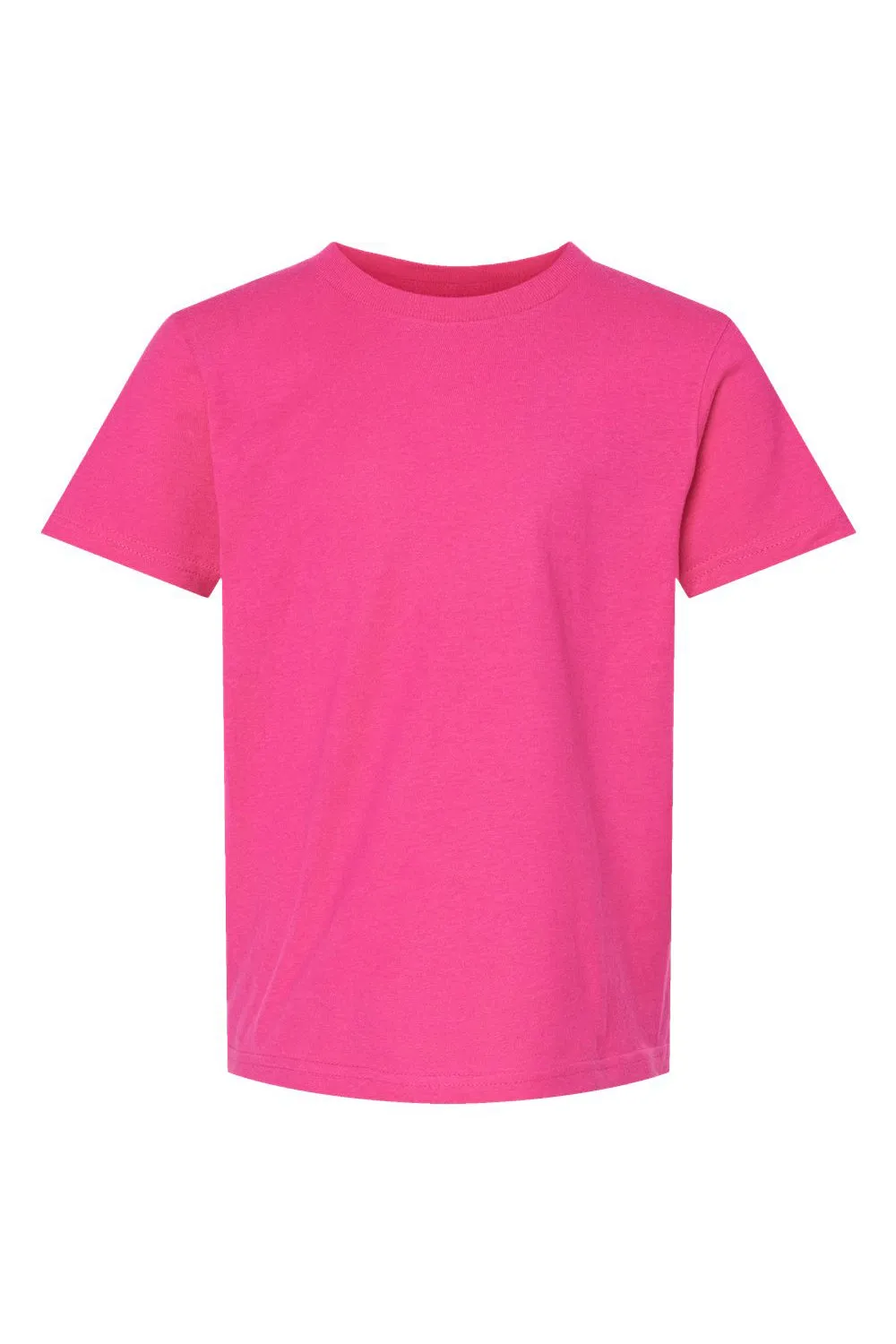 Tultex Youth Fine Jersey Short Sleeve Crewneck T-Shirt - Fuchsia Pink