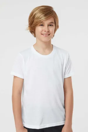 Tultex Youth Poly-Rich Short Sleeve Crewneck T-Shirt - White
