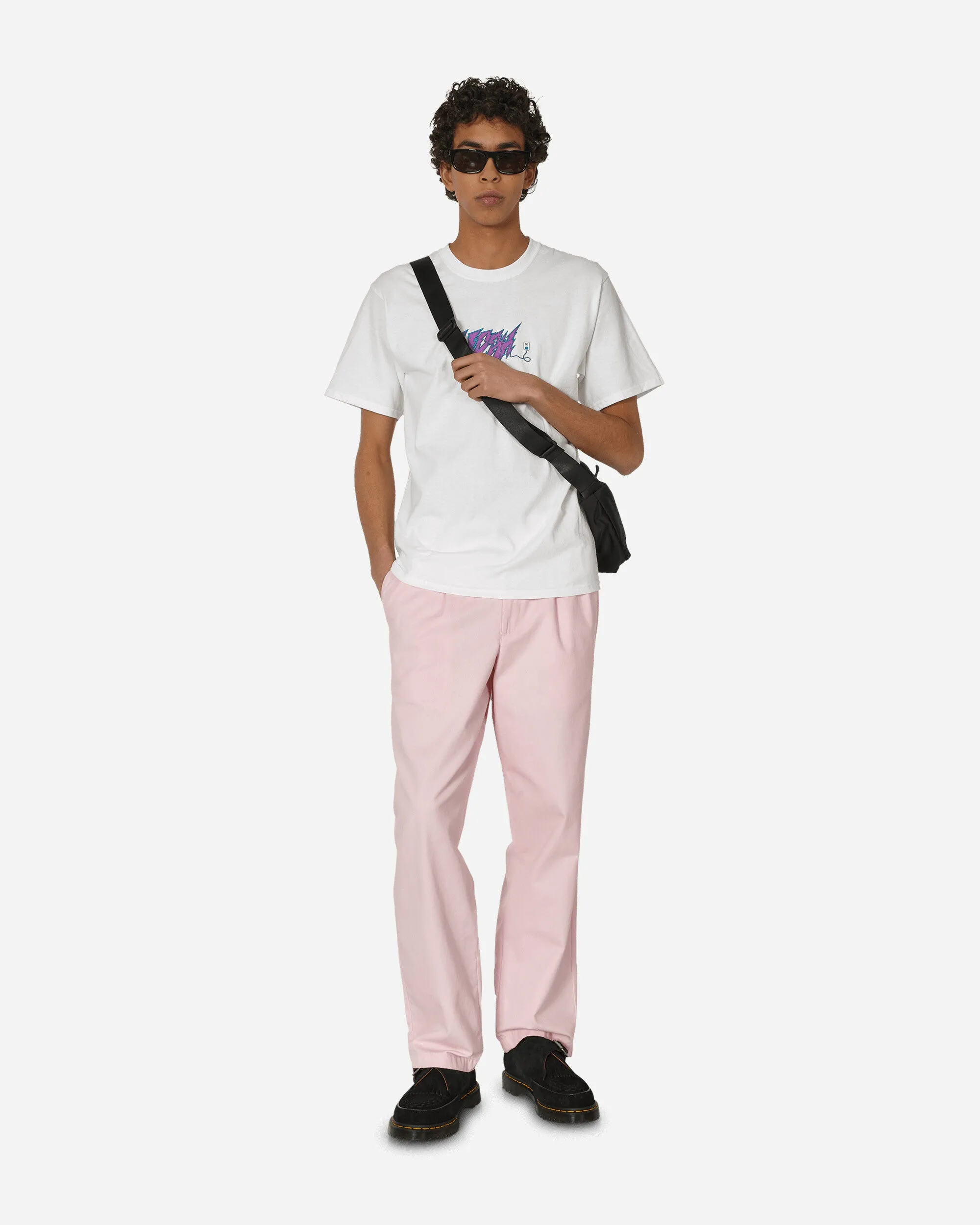 Twill Double-Pleat Pants Pink