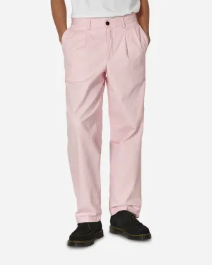 Twill Double-Pleat Pants Pink