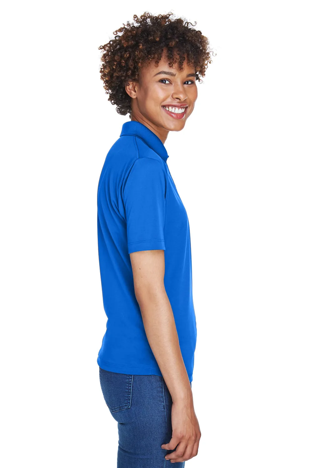 UltraClub Womens Cool & Dry 8 Star Elite Performance Moisture Wicking Short Sleeve Polo Shirt - Royal Blue