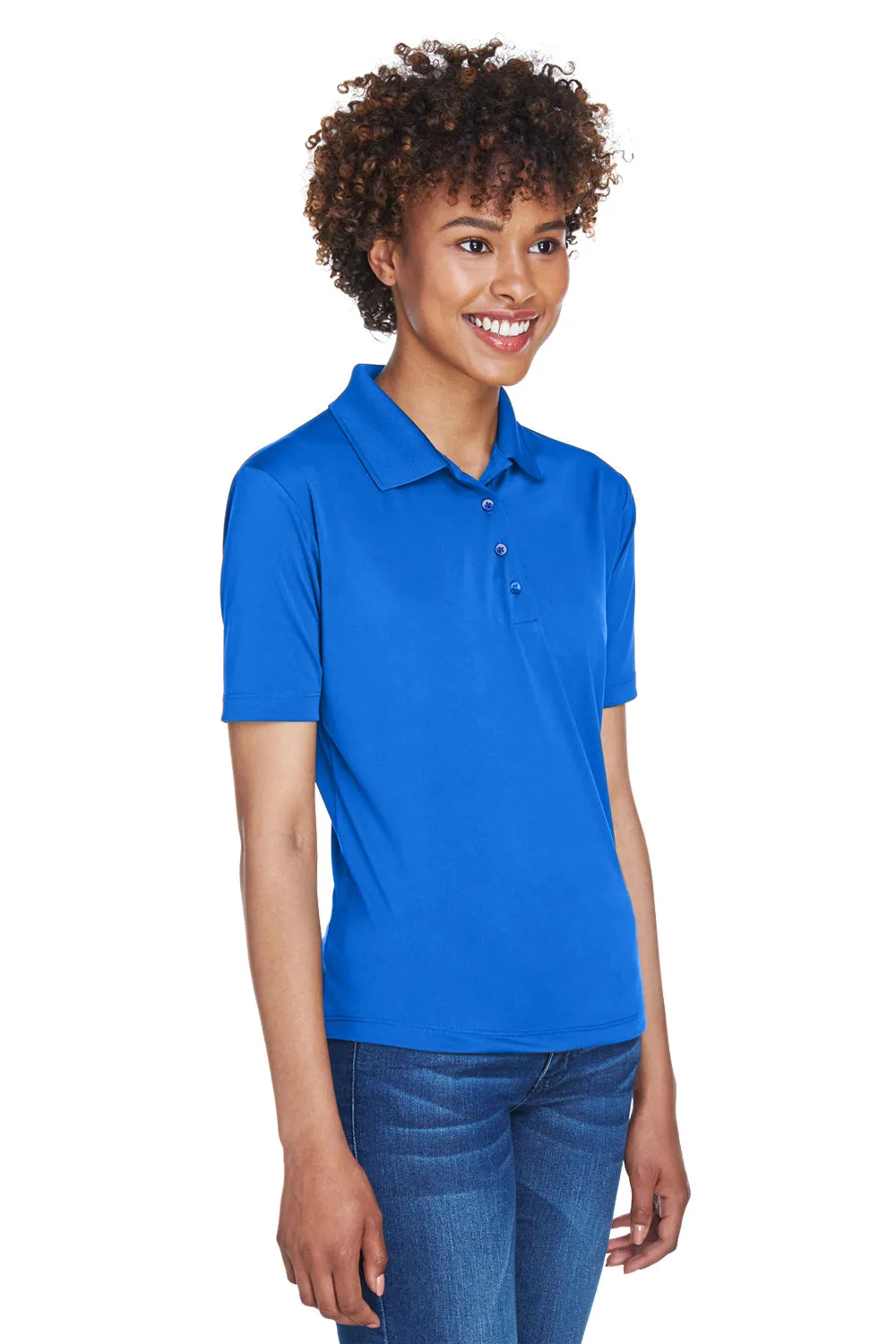 UltraClub Womens Cool & Dry 8 Star Elite Performance Moisture Wicking Short Sleeve Polo Shirt - Royal Blue