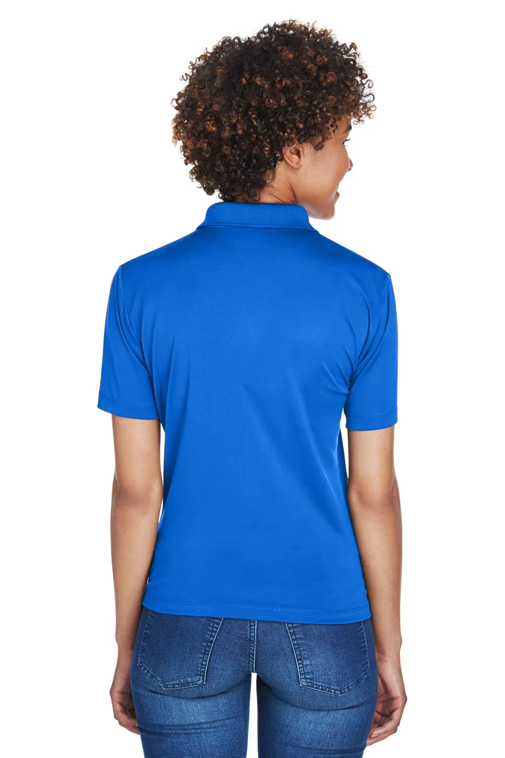 UltraClub Womens Cool & Dry 8 Star Elite Performance Moisture Wicking Short Sleeve Polo Shirt - Royal Blue