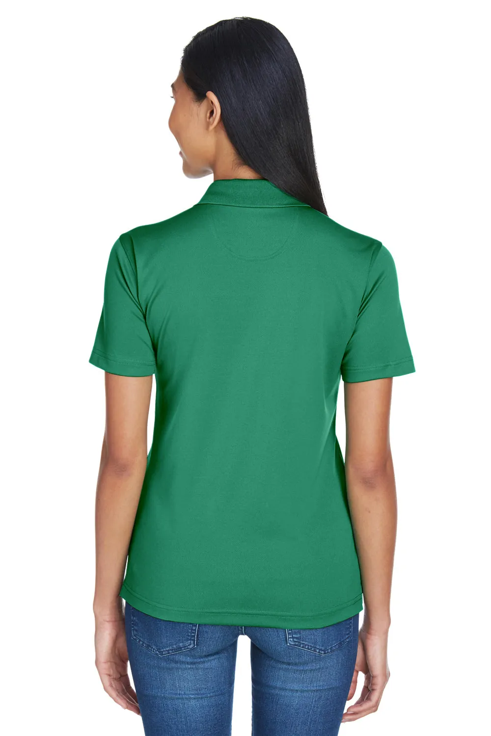 UltraClub Womens Cool & Dry Moisture Wicking Short Sleeve Polo Shirt - Forest Green