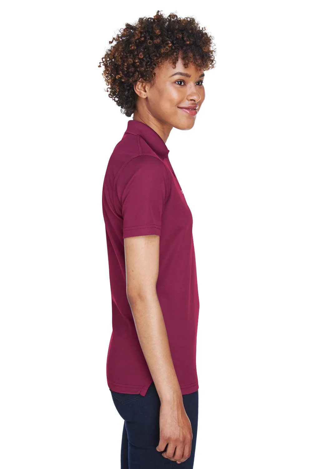 UltraClub Womens Cool & Dry Moisture Wicking Short Sleeve Polo Shirt - Maroon