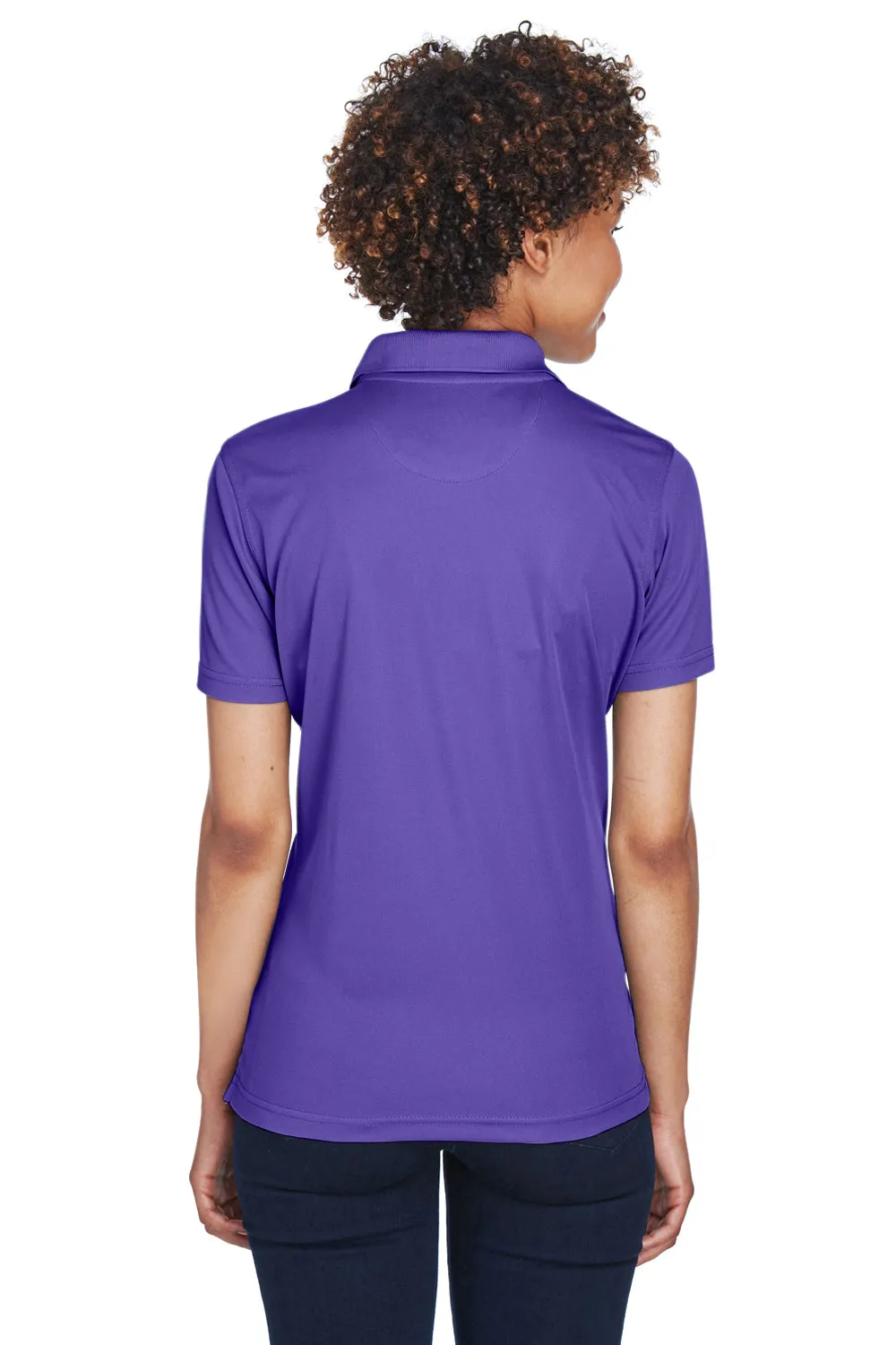 UltraClub Womens Cool & Dry Moisture Wicking Short Sleeve Polo Shirt - Purple