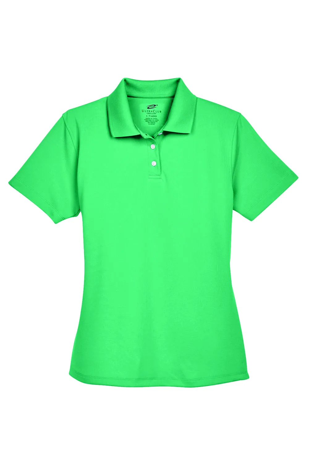 UltraClub Womens Cool & Dry Performance Moisture Wicking Short Sleeve Polo Shirt - Cool Green