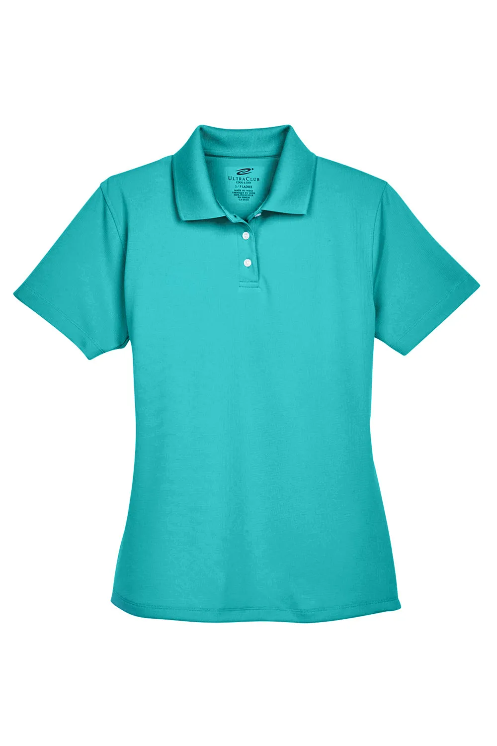 UltraClub Womens Cool & Dry Performance Moisture Wicking Short Sleeve Polo Shirt - Jade Green