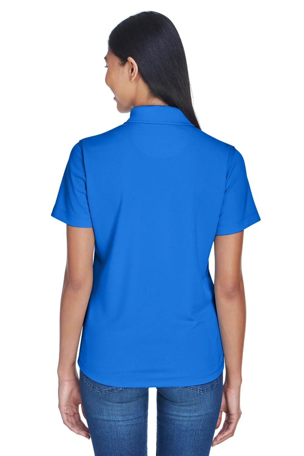 UltraClub Womens Cool & Dry Performance Moisture Wicking Short Sleeve Polo Shirt - Royal Blue