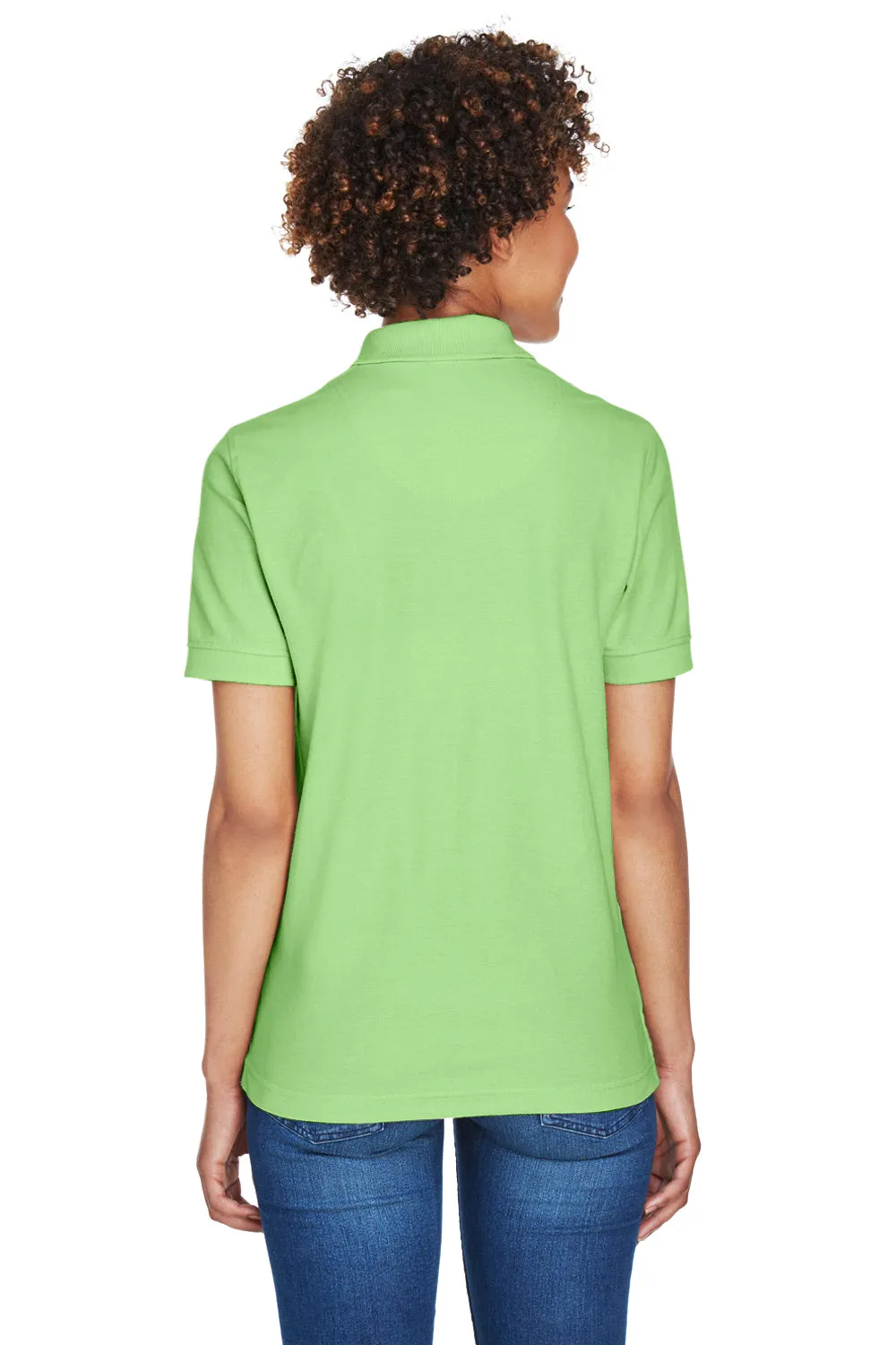 UltraClub Womens Whisper Short Sleeve Polo Shirt - Apple Green - Closeout