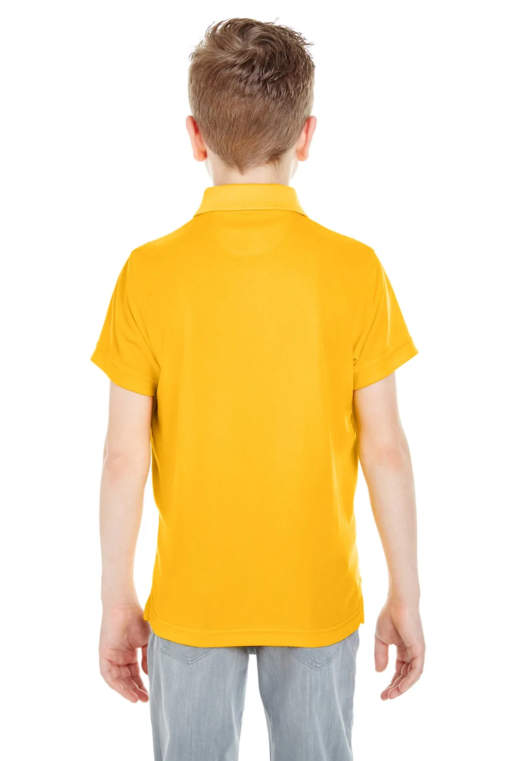 UltraClub Youth Cool & Dry Moisture Wicking Short Sleeve Polo Shirt - Gold