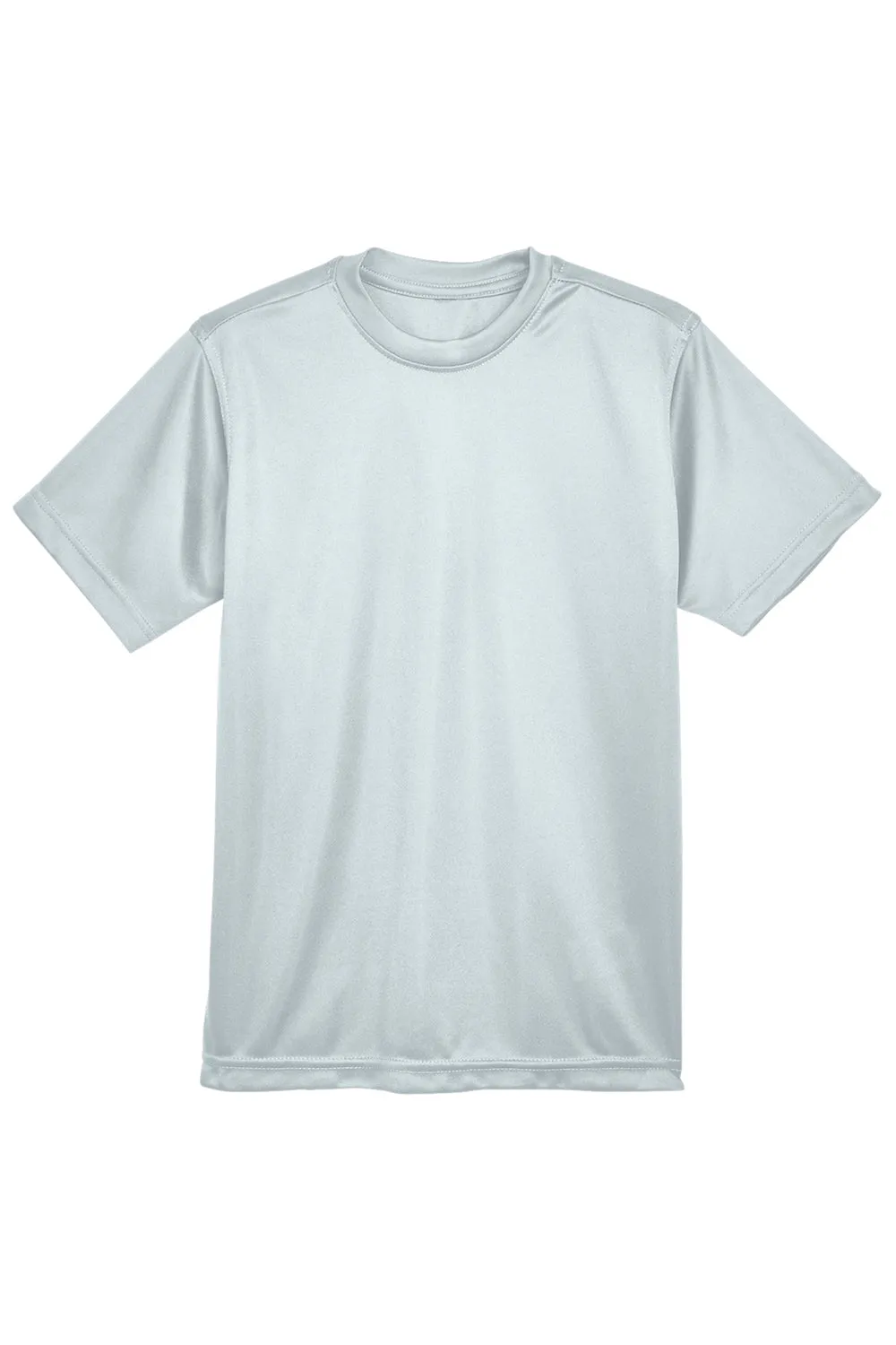 UltraClub Youth Cool & Dry Performance Moisture Wicking Short Sleeve Crewneck T-Shirt - Grey