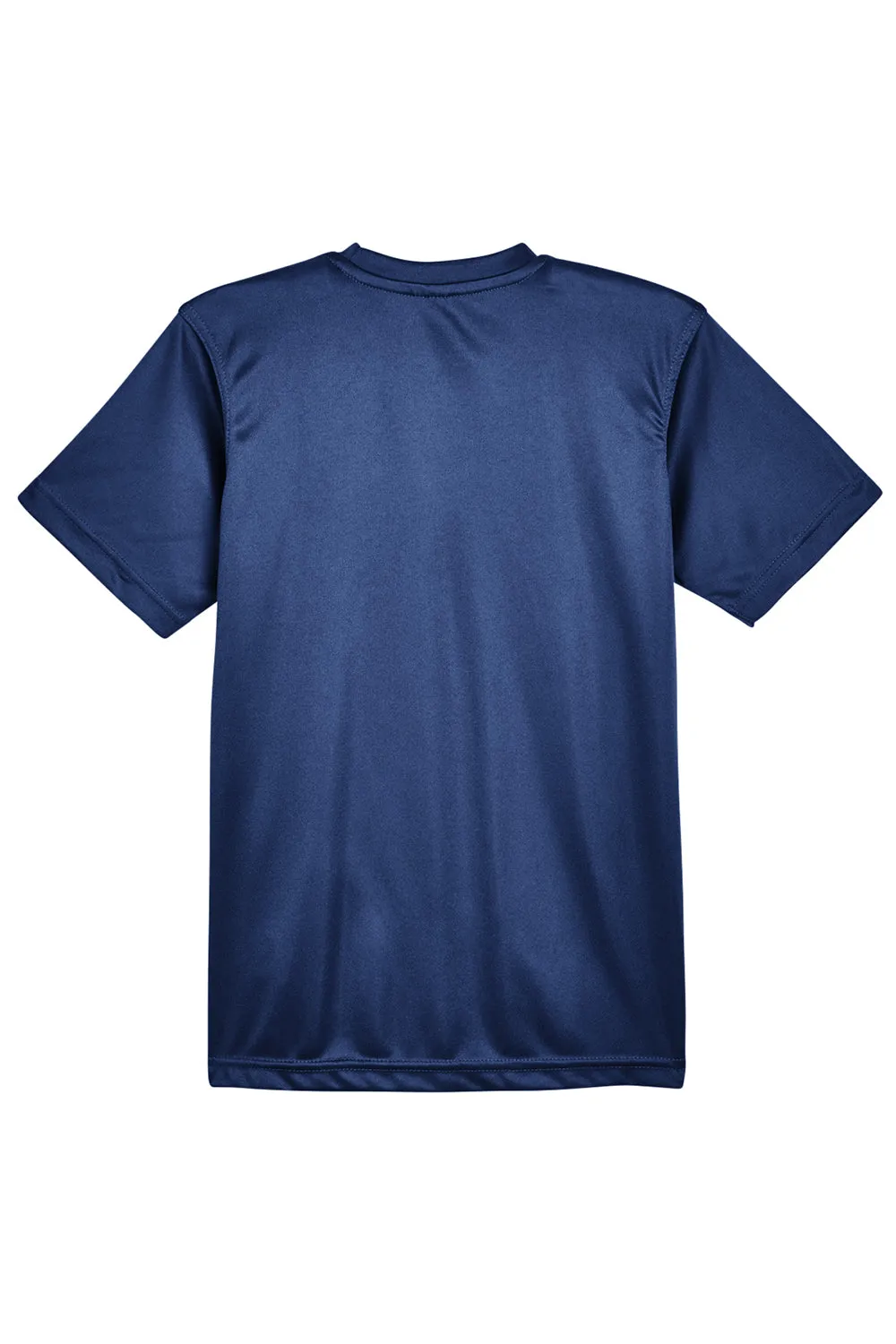 UltraClub Youth Cool & Dry Performance Moisture Wicking Short Sleeve Crewneck T-Shirt - Navy Blue