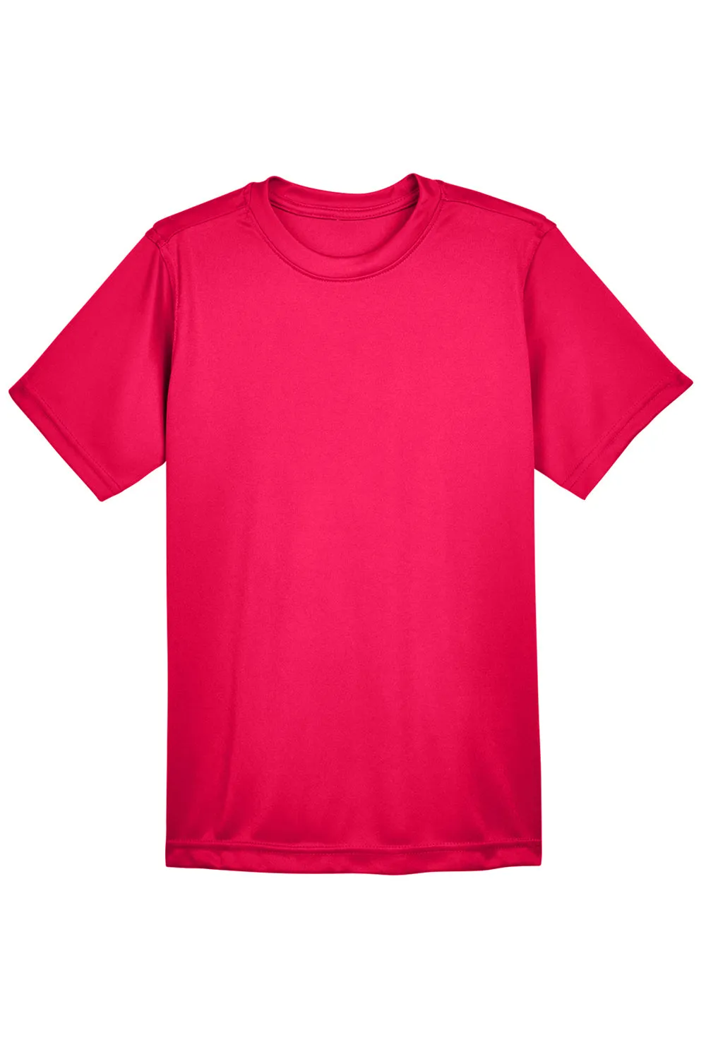 UltraClub Youth Cool & Dry Performance Moisture Wicking Short Sleeve Crewneck T-Shirt - Red
