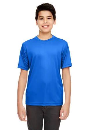 UltraClub Youth Cool & Dry Performance Moisture Wicking Short Sleeve Crewneck T-Shirt - Royal Blue