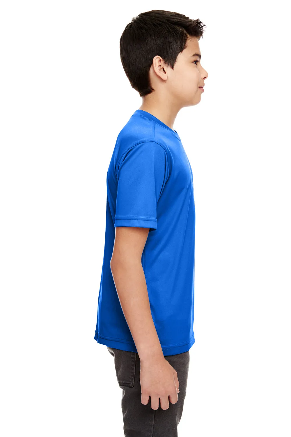 UltraClub Youth Cool & Dry Performance Moisture Wicking Short Sleeve Crewneck T-Shirt - Royal Blue
