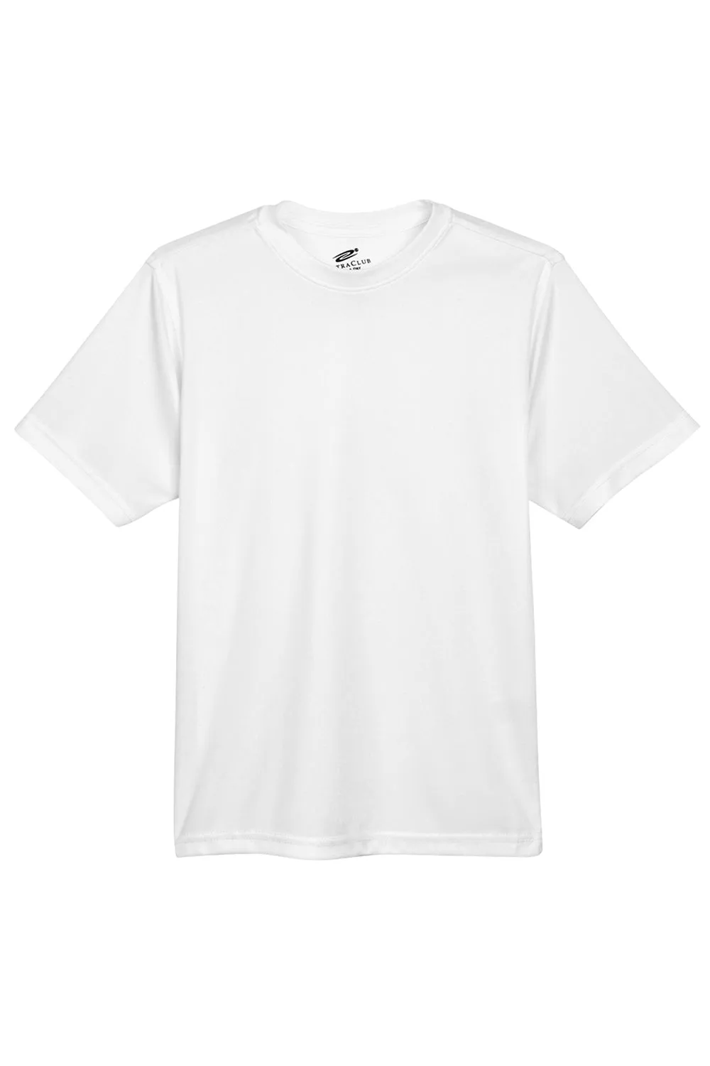 UltraClub Youth Cool & Dry Performance Moisture Wicking Short Sleeve Crewneck T-Shirt - White