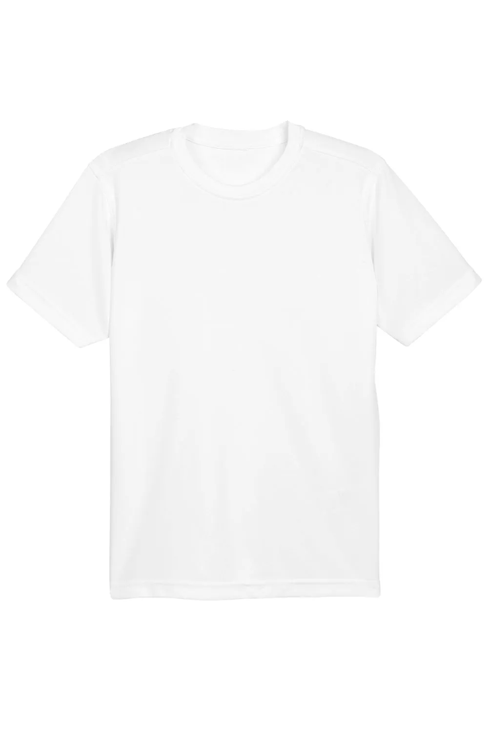UltraClub Youth Cool & Dry Performance Moisture Wicking Short Sleeve Crewneck T-Shirt - White